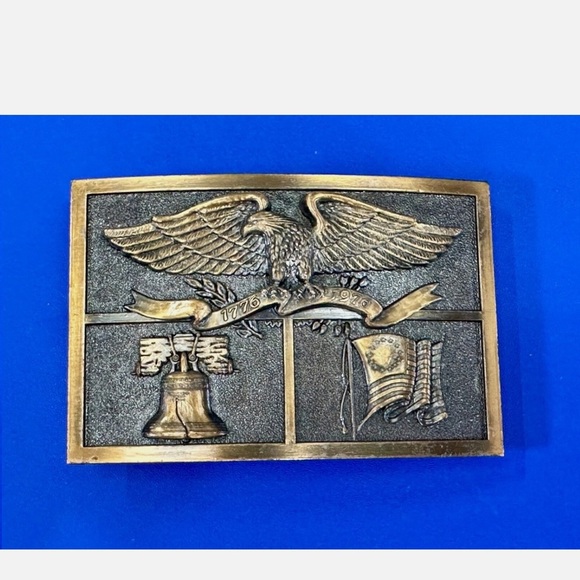 Vintage Gold and Black Eagle Belt Buckle - Picture 6 of 8